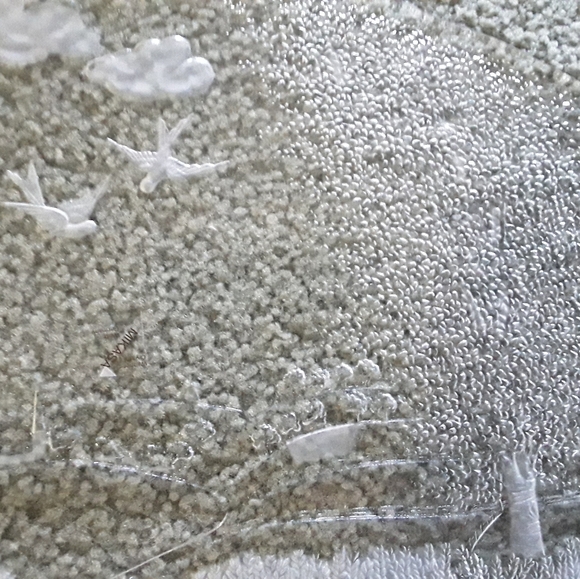 Vintage Mikasa West Germany Mother Daughter Country Road Etched Crystal Tray - Picture 2 of 7